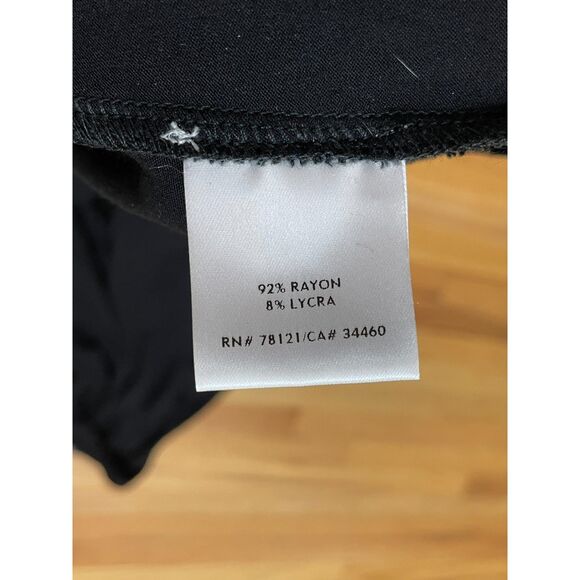 Eileen Fisher Women's M Black Dress Rayon Shift Midi Cocktail Travel Minimalist - Picture 5 of 12